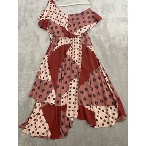 House of Harlow 1960 x Revolve Leya Dress Large Rose Patchwork One Shoulder